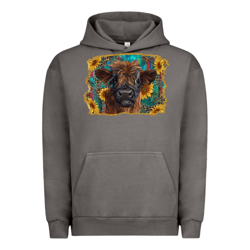 Highland Cow Calf With Western Background Urban Hoodie by RanaPortraitStore | Teevron