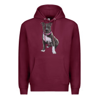 Burgundy pitbull Premium Hoodie - RanaPortraitStore