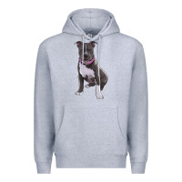 Heather Grey pitbull Premium Hoodie - RanaPortraitStore