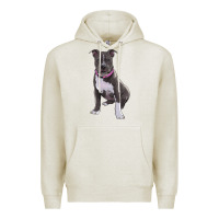 Oatmeal Heather pitbull Premium Hoodie - RanaPortraitStore