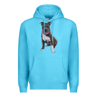 Ocean Blue pitbull Premium Hoodie - RanaPortraitStore