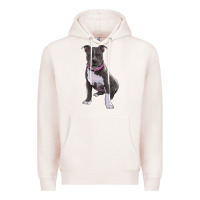 Pale Pink pitbull Premium Hoodie - RanaPortraitStore