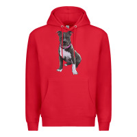 Red pitbull Premium Hoodie - RanaPortraitStore