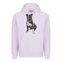 Lilac pitbull Premium Hoodie - RanaPortraitStore