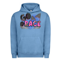 Pigment Pebble Blue go race Urban Hoodie - Zillion Design Studio
