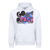 White go race Urban Hoodie - Zillion Design Studio