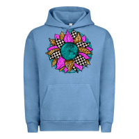 Pigment Pebble Blue race sunflower Urban Hoodie - Zillion Design Studio