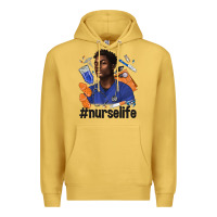 Antique Gold afro man nurse life Premium Hoodie - texasbilliewilder