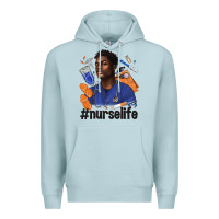 Blue Mist afro man nurse life Premium Hoodie - texasbilliewilder