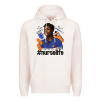 Pale Pink afro man nurse life Premium Hoodie - texasbilliewilder