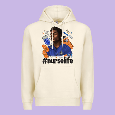 Afro Man Nurse Life Premium Hoodie Designed By Texasbilliewilder