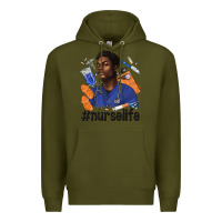Army Green afro man nurse life Premium Hoodie - texasbilliewilder