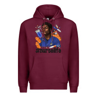 Burgundy afro man nurse life Premium Hoodie - texasbilliewilder