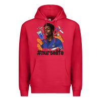 Cardinal afro man nurse life Premium Hoodie - texasbilliewilder