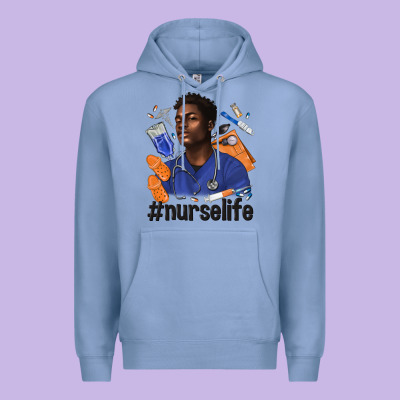 Afro Man Nurse Life Premium Hoodie Designed By Texasbilliewilder