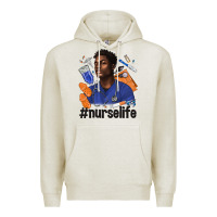 Oatmeal Heather afro man nurse life Premium Hoodie - texasbilliewilder