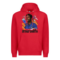 Red afro man nurse life Premium Hoodie - texasbilliewilder