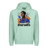 Seafoam afro man nurse life Premium Hoodie - texasbilliewilder