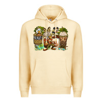 Pina Colada safari cartoon characters coffee cups Premium Hoodie - Zillion Design Studio