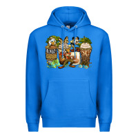 True Royal safari cartoon characters coffee cups Premium Hoodie - Zillion Design Studio
