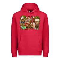 Cardinal safari cartoon characters coffee cups Premium Hoodie - Zillion Design Studio