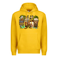 Lemon safari cartoon characters coffee cups Premium Hoodie - Zillion Design Studio