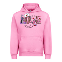 Fuchsia Pink valentine's day nurse love Urban Hoodie - RanaPortraitStore