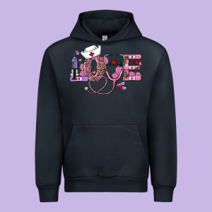 Valentine's Day Nurse Love Urban Hoodie Designed By Ranaportraitstore