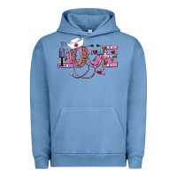 Pigment Pebble Blue valentine's day nurse love Urban Hoodie - RanaPortraitStore