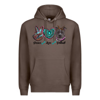 Coffee peace love pitbull Premium Hoodie - RanaPortraitStore