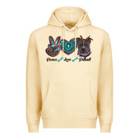 Pina Colada peace love pitbull Premium Hoodie - RanaPortraitStore