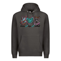 Smoke peace love pitbull Premium Hoodie - RanaPortraitStore