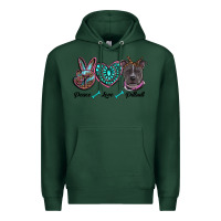 Sports Green peace love pitbull Premium Hoodie - RanaPortraitStore