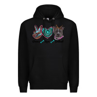 Black peace love pitbull Premium Hoodie - RanaPortraitStore