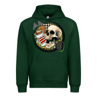 Forest Green race skull Urban Hoodie - Zillion Design Studio