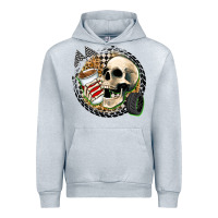 Heather Grey race skull Urban Hoodie - Zillion Design Studio