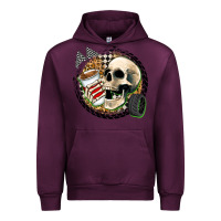 Mauve Wine race skull Urban Hoodie - Zillion Design Studio