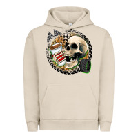 Pigment French Oak race skull Urban Hoodie - Zillion Design Studio
