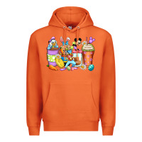 Carrot easter cartoon characters coffee cups Premium Hoodie - Zillion Design Studio