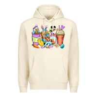 Sandshell easter cartoon characters coffee cups Premium Hoodie - Zillion Design Studio