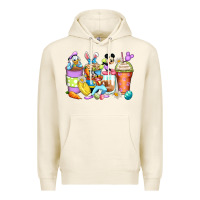 Tofu easter cartoon characters coffee cups Premium Hoodie - Zillion Design Studio