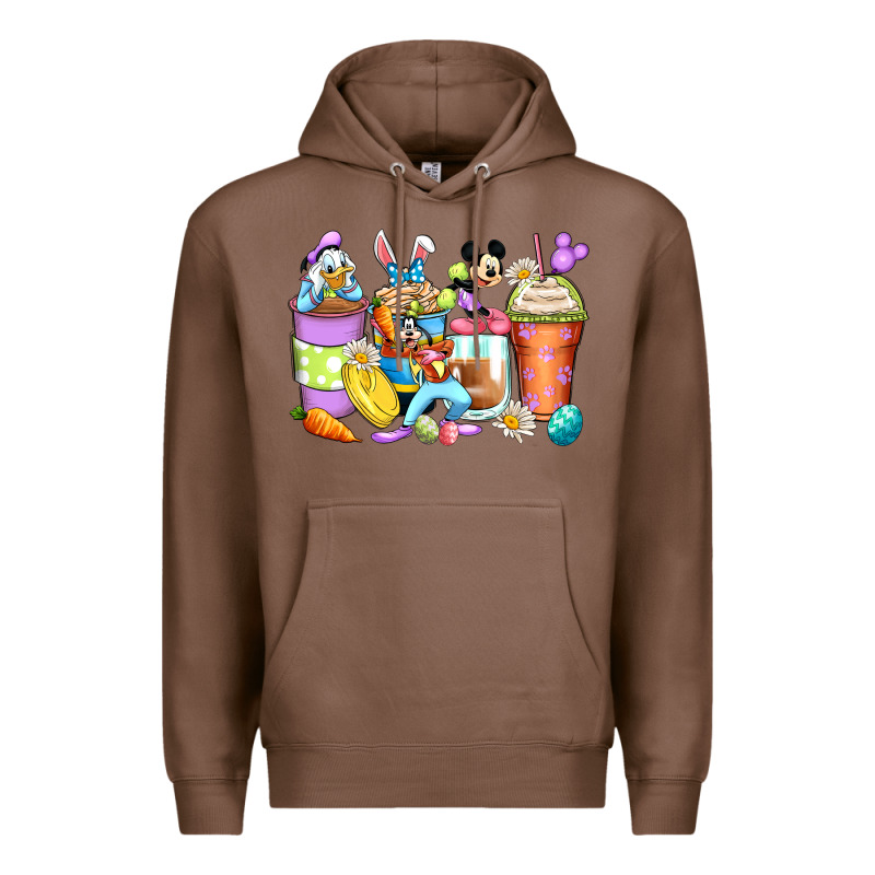 Easter Cartoon Characters Coffee Cups Premium Hoodie by Zillion Design Studio | Teevron