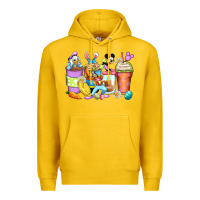 Lemon easter cartoon characters coffee cups Premium Hoodie - Zillion Design Studio