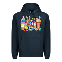 Navy easter cartoon characters coffee cups Premium Hoodie - Zillion Design Studio