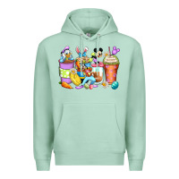 Seafoam easter cartoon characters coffee cups Premium Hoodie - Zillion Design Studio