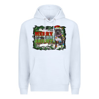 White merry and bright pitbull with farm Premium Hoodie - RanaPortraitStore