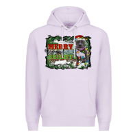 Lilac merry and bright pitbull with farm Premium Hoodie - RanaPortraitStore