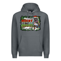 Rock merry and bright pitbull with farm Premium Hoodie - RanaPortraitStore