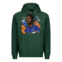 Sports Green afro man nurse Premium Hoodie - texasbilliewilder