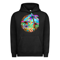 Pigment Black summer colorful palms Urban Hoodie - texasbilliewilder